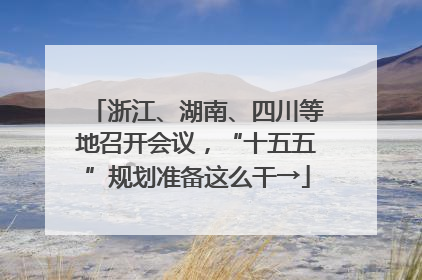 浙江、湖南、四川等地召开会议，“十五五”规划准备这么干→