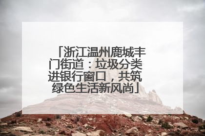 浙江温州鹿城丰门街道：垃圾分类进银行窗口，共筑绿色生活新风尚