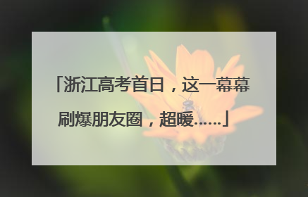 浙江高考首日，这一幕幕刷爆朋友圈，超暖……