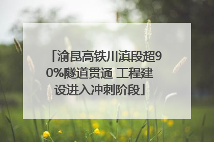 渝昆高铁川滇段超90%隧道贯通 工程建设进入冲刺阶段