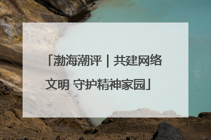 渤海潮评｜共建网络文明 守护精神家园