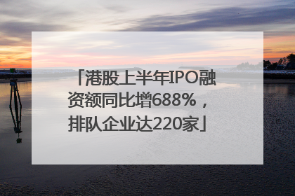 港股上半年IPO融资额同比增688%，排队企业达220家