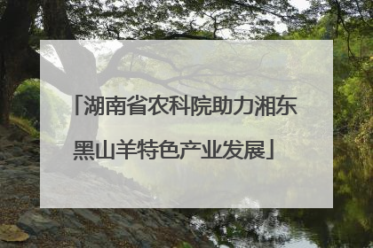 湖南省农科院助力湘东黑山羊特色产业发展