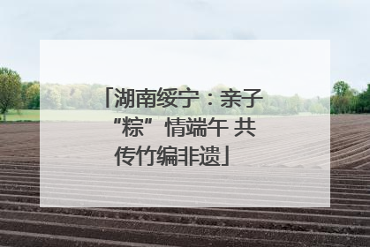 湖南绥宁：亲子“粽”情端午 共传竹编非遗