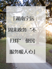 湖南宁远：周末政务“不打烊” 便民服务暖人心