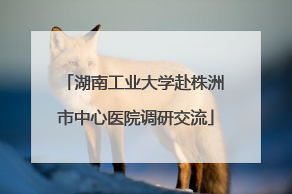 湖南工业大学赴株洲市中心医院调研交流