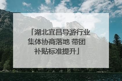 湖北宜昌导游行业集体协商落地 带团补贴标准提升