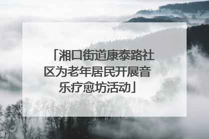 湘口街道康泰路社区为老年居民开展音乐疗愈坊活动