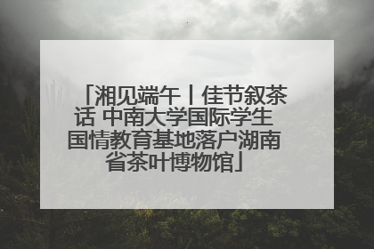 湘见端午丨佳节叙茶话 中南大学国际学生国情教育基地落户湖南省茶叶博物馆