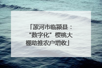 漯河市临颍县：“数字化”樱桃大棚助推农户增收