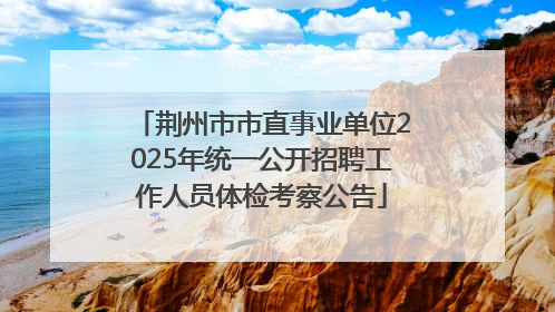 荆州市市直事业单位2025年统一公开招聘工作人员体检考察公告