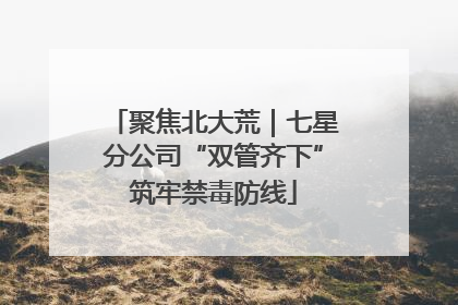 聚焦北大荒｜七星分公司“双管齐下”筑牢禁毒防线