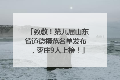 致敬！第九届山东省道德模范名单发布，枣庄9人上榜！