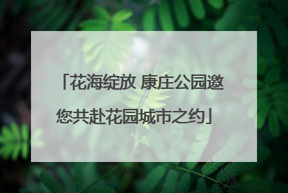 花海绽放 康庄公园邀您共赴花园城市之约