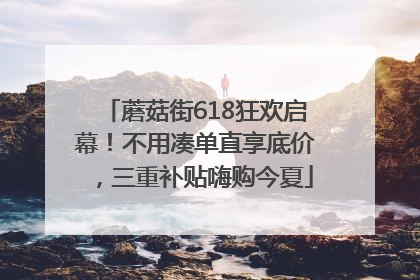蘑菇街618狂欢启幕！不用凑单直享底价，三重补贴嗨购今夏