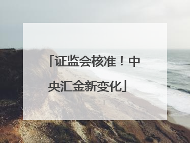 证监会核准！中央汇金新变化