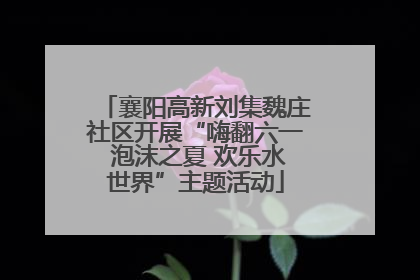 襄阳高新刘集魏庄社区开展“嗨翻六一 泡沫之夏 欢乐水世界”主题活动