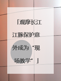 观摩长江江豚保护意外成为“现场教学”