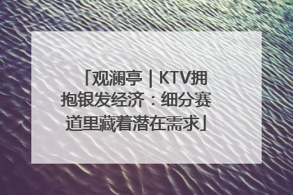 观澜亭｜KTV拥抱银发经济：细分赛道里藏着潜在需求