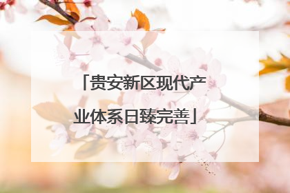 贵安新区现代产业体系日臻完善