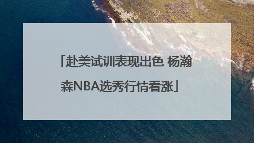 赴美试训表现出色 杨瀚森NBA选秀行情看涨