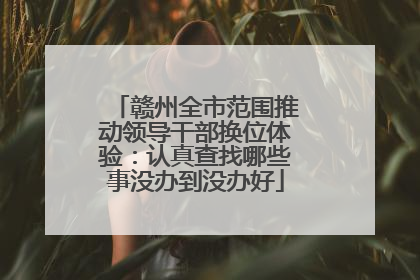 赣州全市范围推动领导干部换位体验：认真查找哪些事没办到没办好