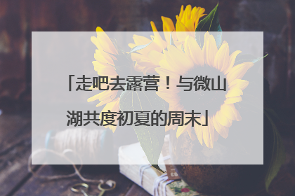 走吧去露营！与微山湖共度初夏的周末