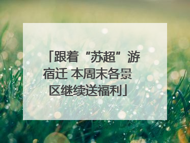 跟着“苏超”游宿迁 本周末各景区继续送福利