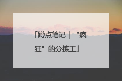 蹲点笔记｜“疯狂”的分拣工