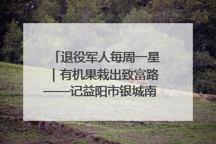 退役军人每周一星｜有机果栽出致富路——记益阳市银城南湖蔬果农民专业合作社总经理晏桂明