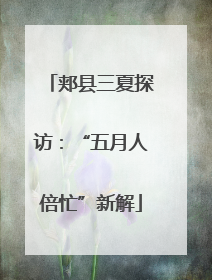 郏县三夏探访：“五月人倍忙”新解
