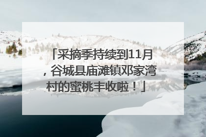 采摘季持续到11月，谷城县庙滩镇邓家湾村的蜜桃丰收啦！