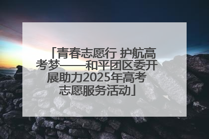 青春志愿行 护航高考梦——和平团区委开展助力2025年高考志愿服务活动