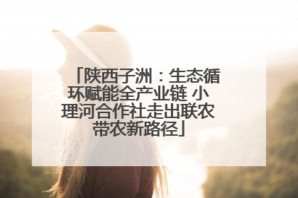 陕西子洲：生态循环赋能全产业链 小理河合作社走出联农带农新路径