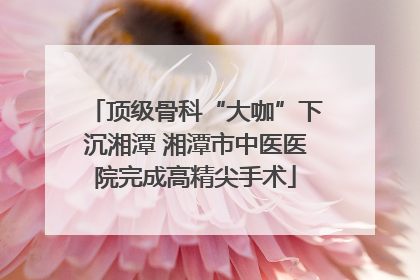 顶级骨科“大咖”下沉湘潭 湘潭市中医医院完成高精尖手术