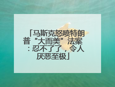 马斯克怒喷特朗普“大而美”法案：忍不了了，令人厌恶至极