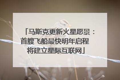 马斯克更新火星愿景：首艘飞船最快明年启程 将建立星际互联网