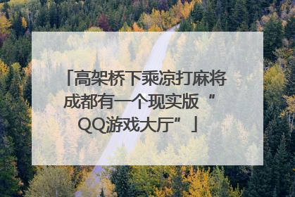 高架桥下乘凉打麻将 成都有一个现实版“QQ游戏大厅”