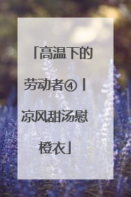 高温下的劳动者④丨凉风甜汤慰橙衣