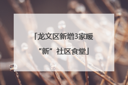 龙文区新增3家暖“新”社区食堂