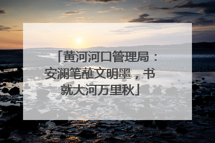 黄河河口管理局：安澜笔蘸文明墨，书就大河万里秋