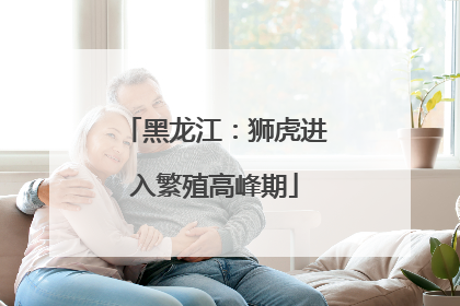 黑龙江：狮虎进入繁殖高峰期