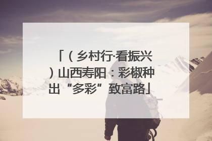 （乡村行·看振兴）山西寿阳：彩椒种出“多彩”致富路