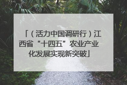 （活力中国调研行）江西省“十四五”农业产业化发展实现新突破