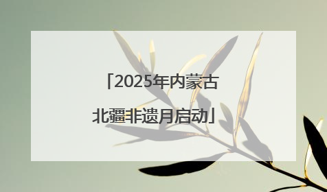 2025年内蒙古北疆非遗月启动
