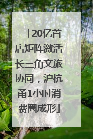 20亿首店矩阵激活长三角文旅协同，沪杭甬1小时消费圈成形
